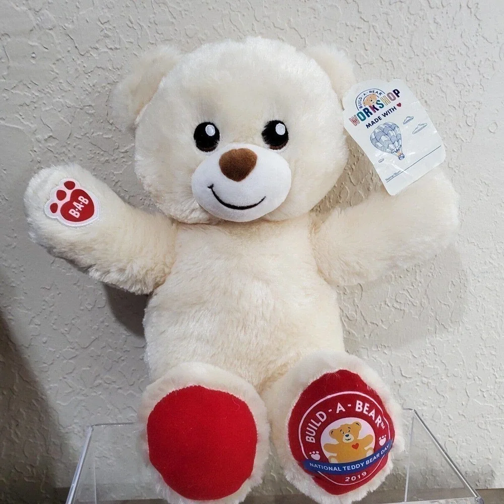 Build-a-Bear BAB National Teddy Bear Day 2019 Plush Bear Red Accents 15 inch